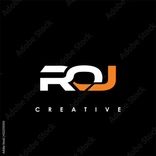 ROJ Letter Initial Logo Design Template Vector Illustration