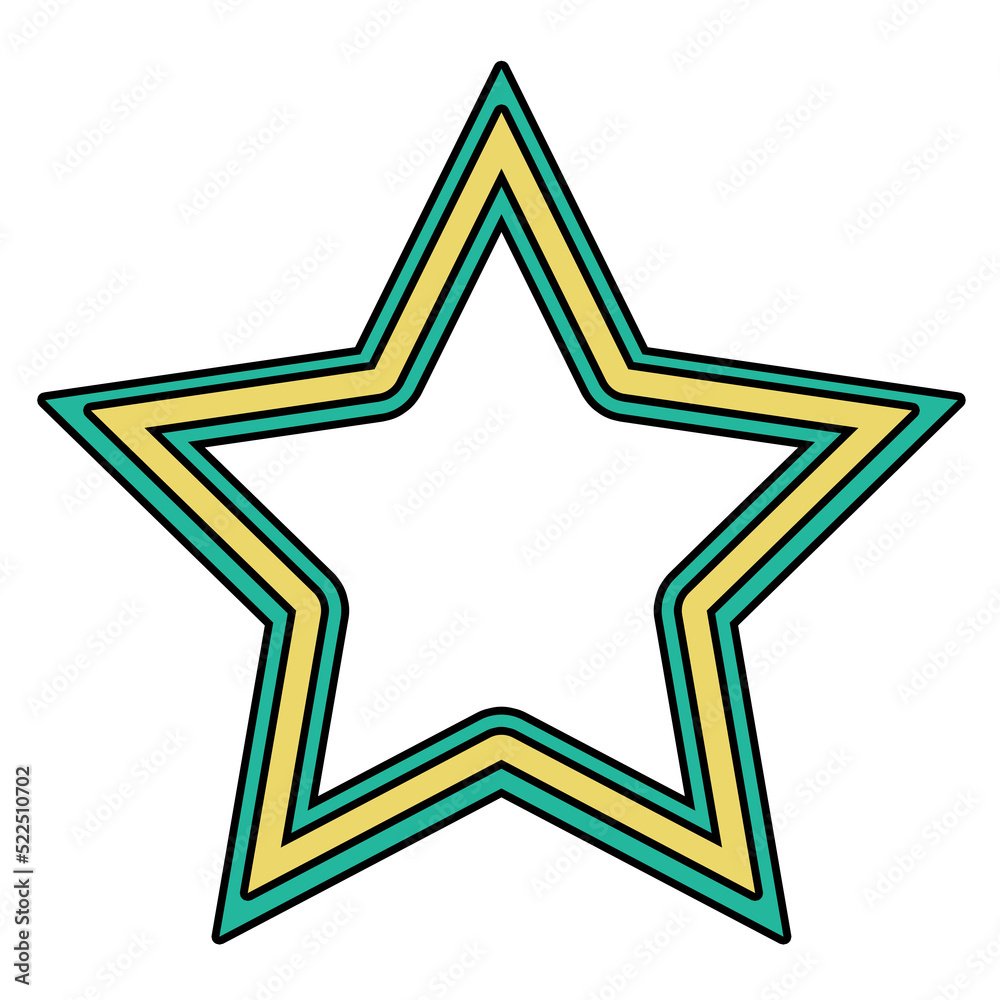 Abstract element star shape retro style 80s-90s Abstract element star shape retro style 80s-90s