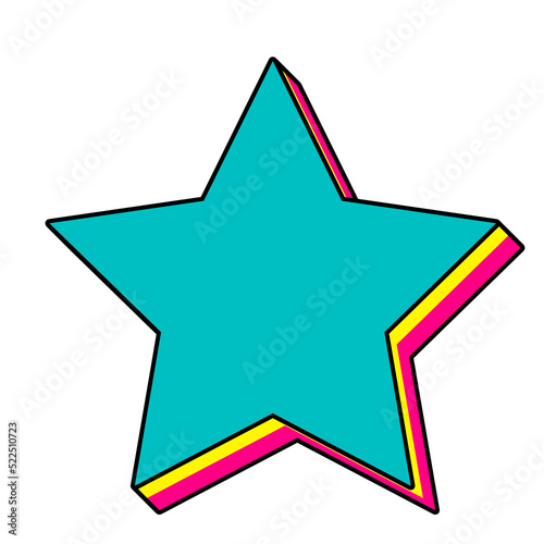 Obraz na płótnie Abstract element star shape retro style 80s-90s w salonie