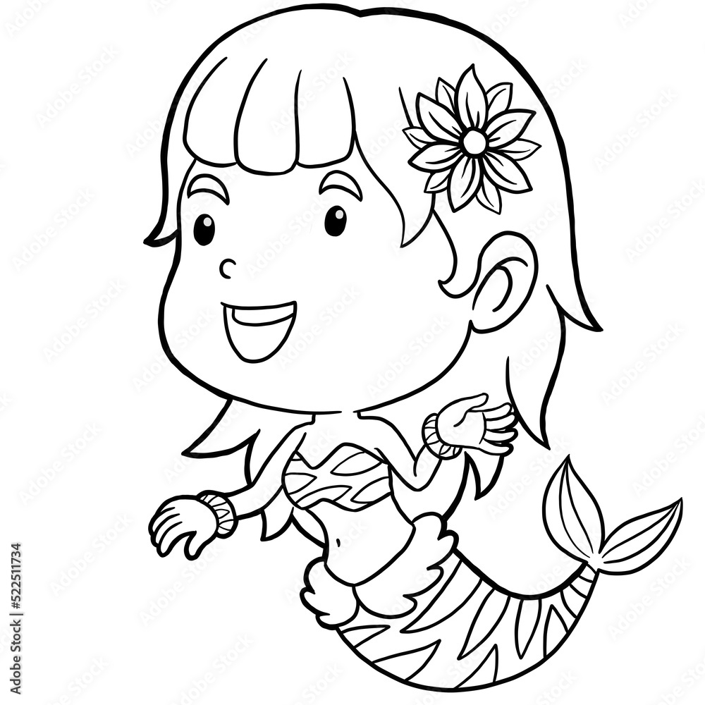 cute little mermaid coloring page cute little mermaid coloring page