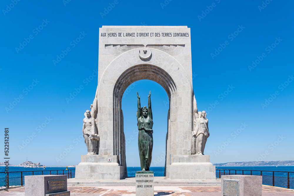 Monument to the heroes of the soldiers in Marseille