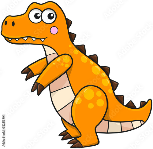 cute cartoon dinosaur character