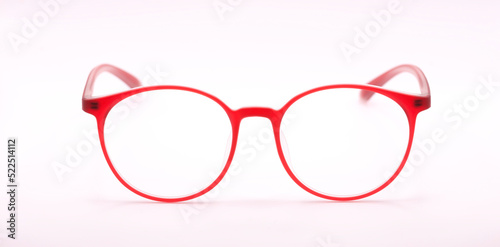 red sunglasses isolated on white background