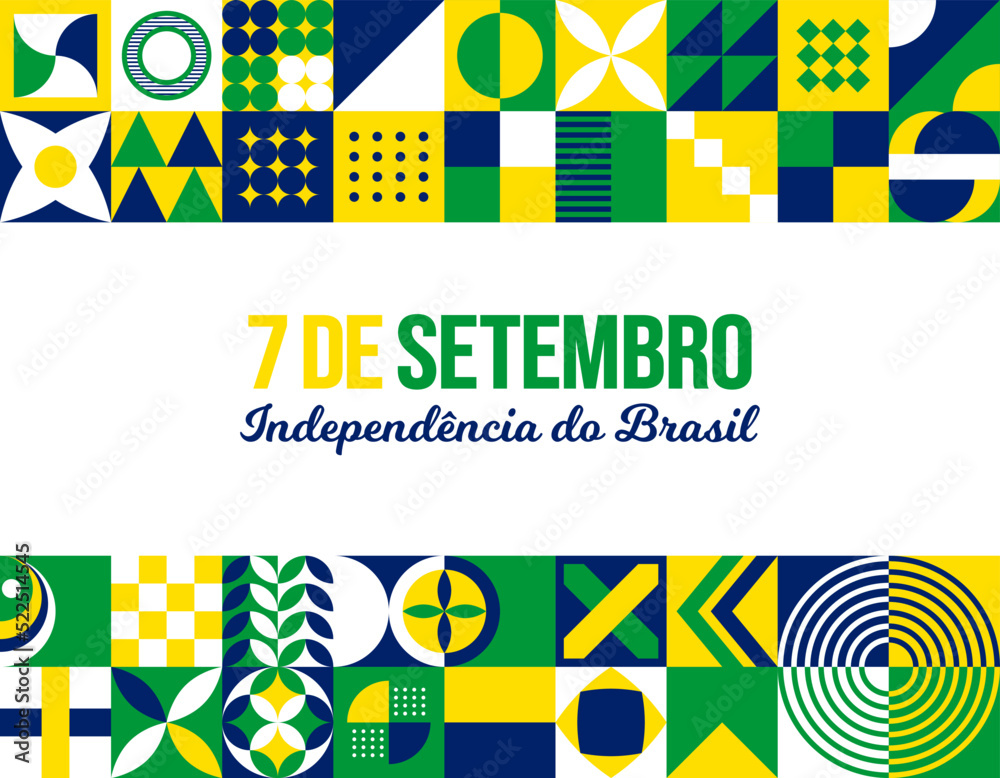 Brazil Independence Day Background. 7 September annual holiday design ...