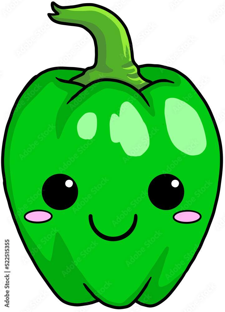 colorful cute cartoon vegetable sweet pepper colorful cute cartoon vegetable sweet pepper