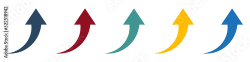 Arrow up. Colorful arrow symbols. Flat vector arrow set. EPS10