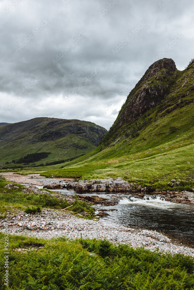 river in the Scottish Highlands mountains