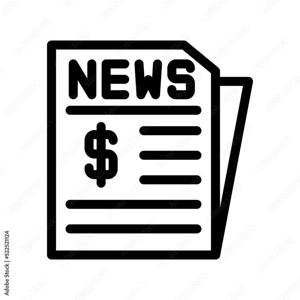 Newspaper icon template design Newspaper icon template design