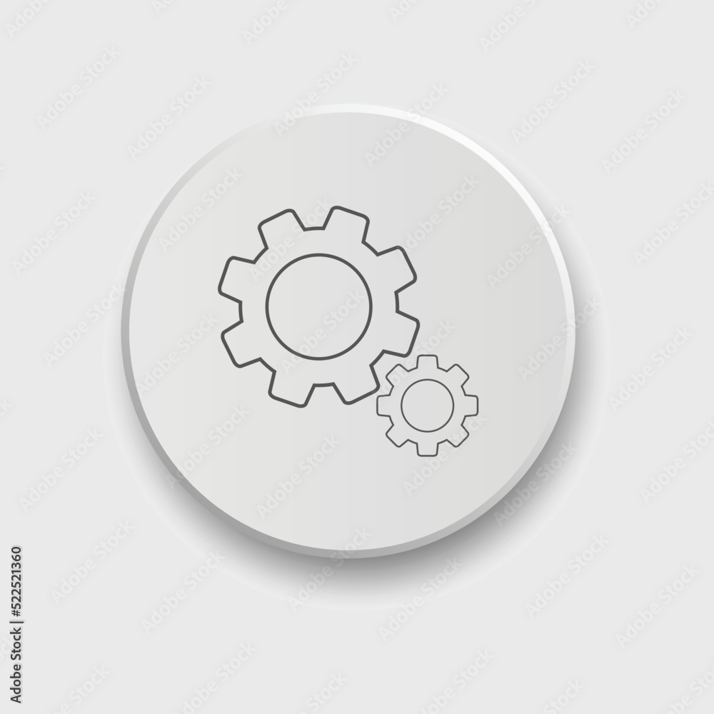 Gear icon set Vector illustration. Service Tools icon pack for ui, social media, website Isolated on white background with button
Gear icon set Vector illustration. Service Tools icon pack for ui, social media, website Isolated on white background with button