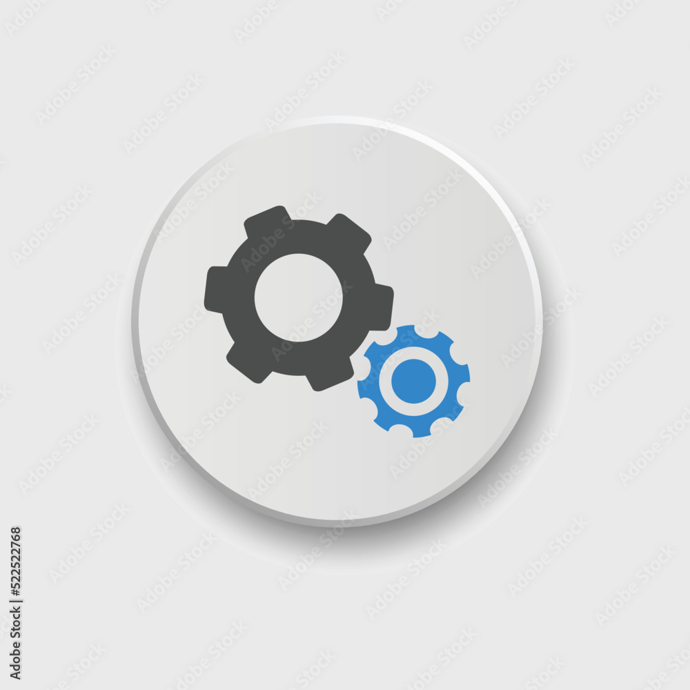 Gear icon set Vector illustration. Service Tools icon pack for ui, social media, website Isolated on white background with button
Gear icon set Vector illustration. Service Tools icon pack for ui, social media, website Isolated on white background with button