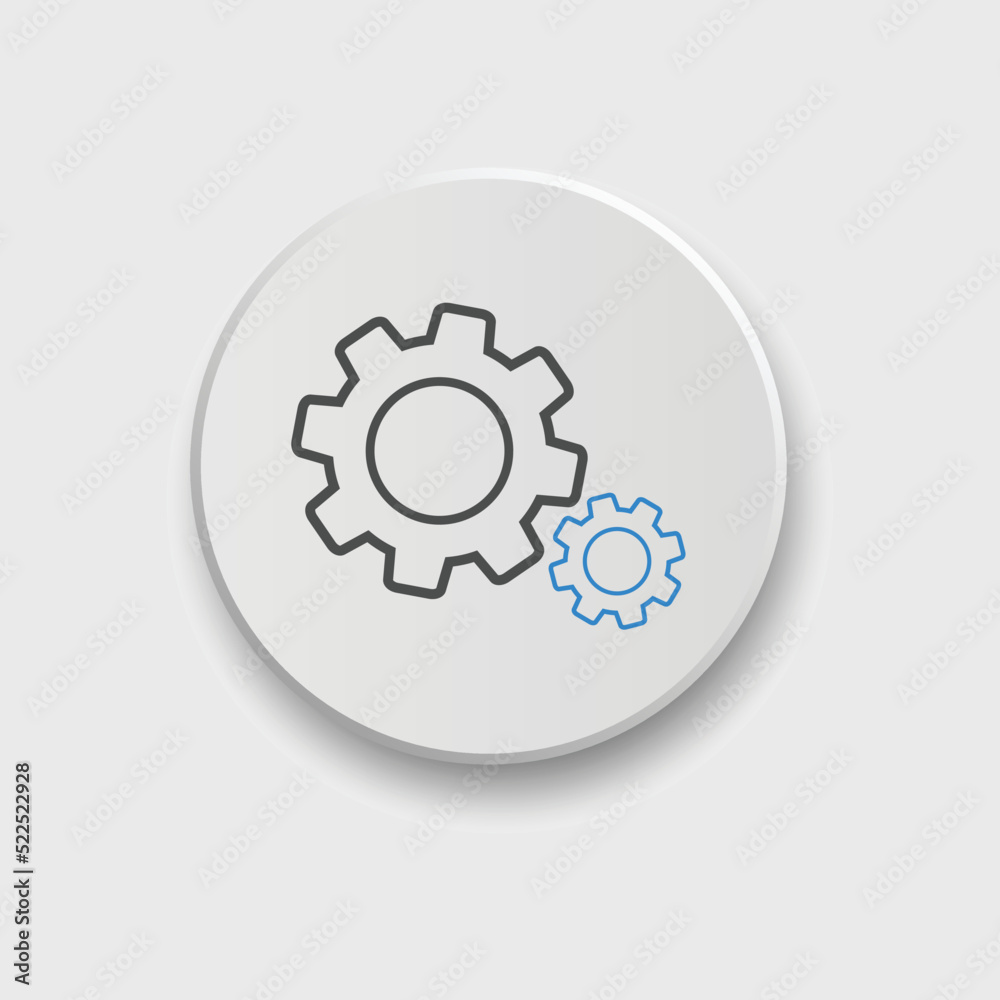 Gear icon set Vector illustration. Service Tools icon pack for ui, social media, website Isolated on white background with button
Gear icon set Vector illustration. Service Tools icon pack for ui, social media, website Isolated on white background with button