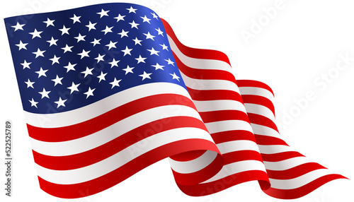 The American flag or The USA flag.National flag of the United States of America. photo