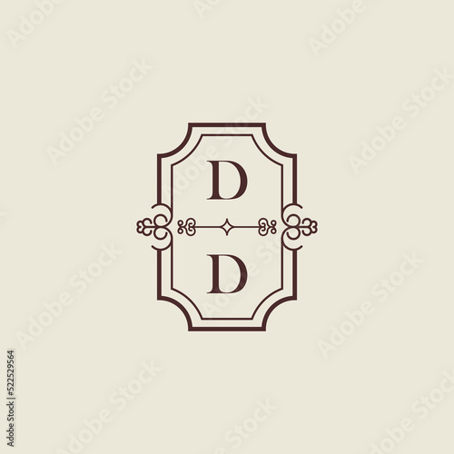 DD vintage initial monogram logo which is good for digital branding or print
