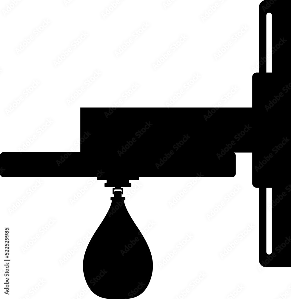 Punching ball, speed ball platform with wall mounting for box training