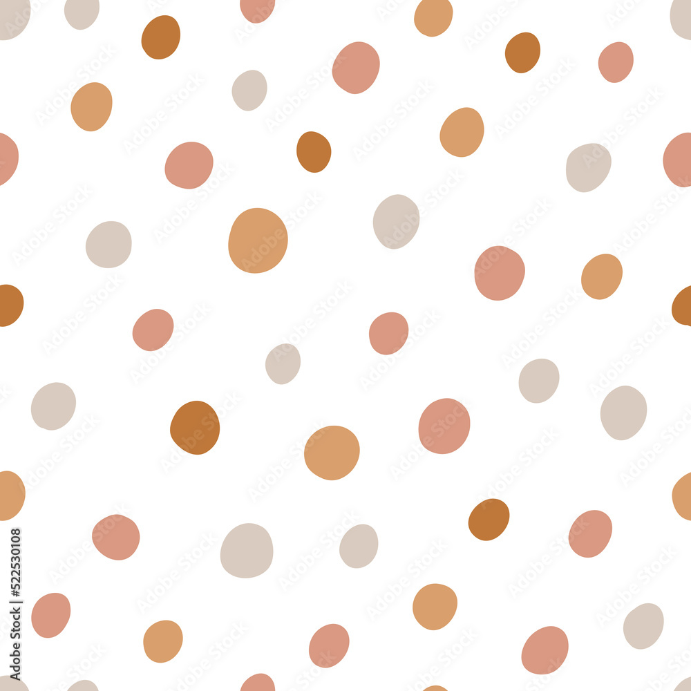 Boho seamless pattern with colorful circles