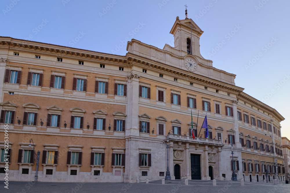 Palazzo Montecitorio, seat of the Italian Parliament in Rome	
