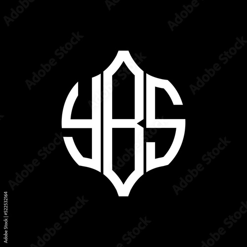 YBS letter logo. YBS best black background vector image. YBS Monogram logo design for entrepreneur and business.
 photo