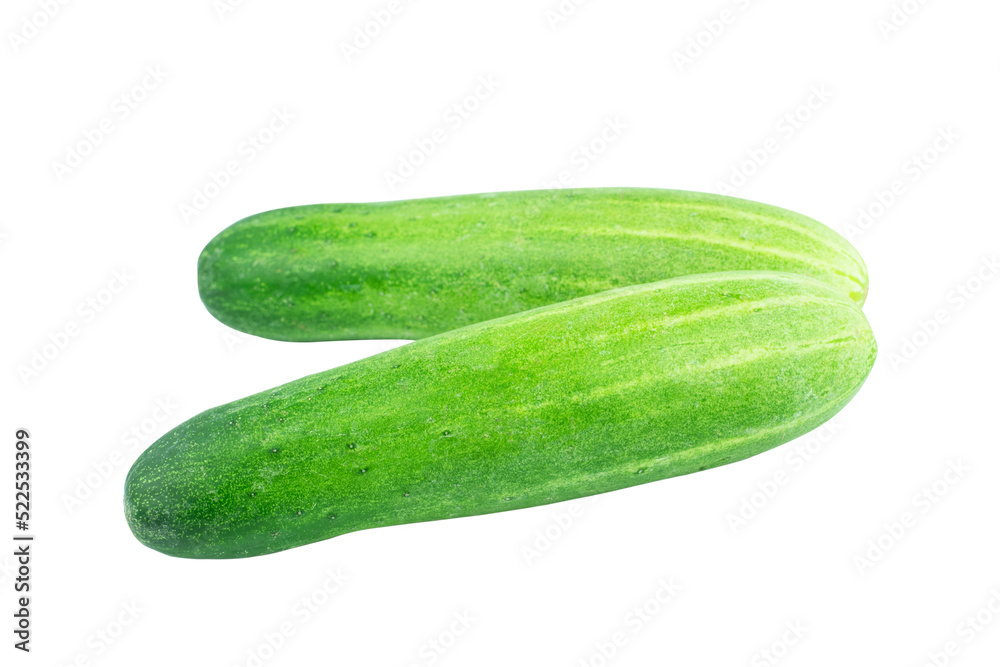 Fresh cucumber isolated on white background with clipping path Fresh cucumber isolated on white background with clipping path