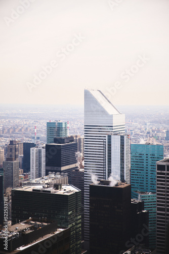 View of the large and spectacular buildings of Midtown Manhattan New York City  USA