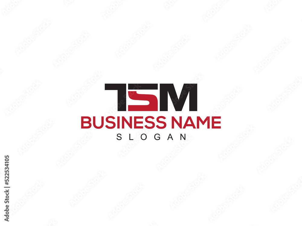 Abstract TSM Logo Icon, Colorful TS t s m Logo Letter Vector Image Design For Company Or Business