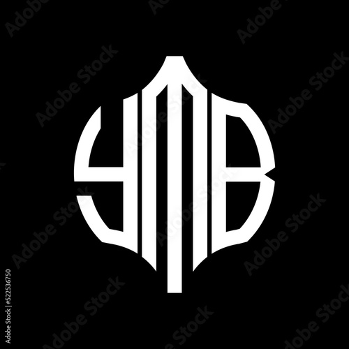 YMB letter logo. YMB best black background vector image. YMB Monogram logo design for entrepreneur and business.
 photo