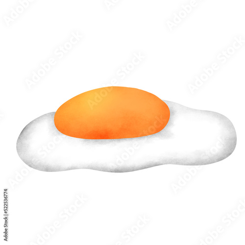 watercolor fried eggs photo