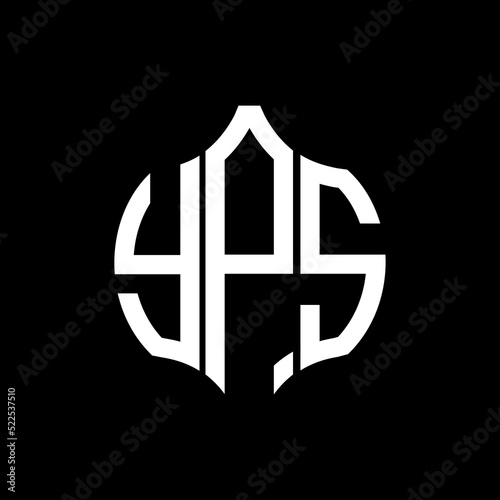 YPS letter logo. YPS best black background vector image. YPS Monogram logo design for entrepreneur and business.
 photo