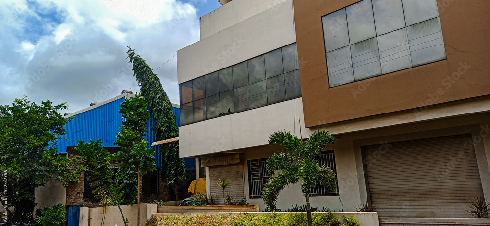 Fototapeta premium Modern building. Industrial estate 