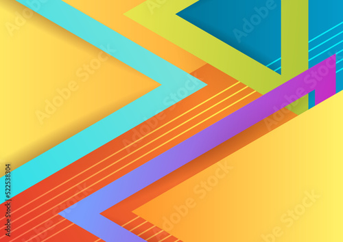 Abstract background with colourful geometric shapes. Digital future technology concept. vector illustration.