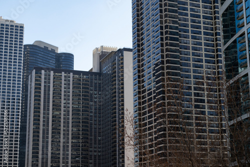 Generic Residential Skyscrapers on the New Eastside of Chicago