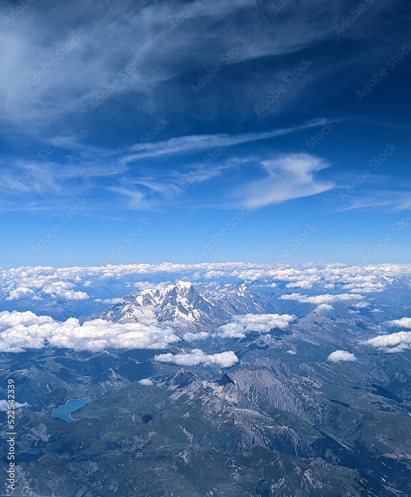 Mont Blanc vu du ciel