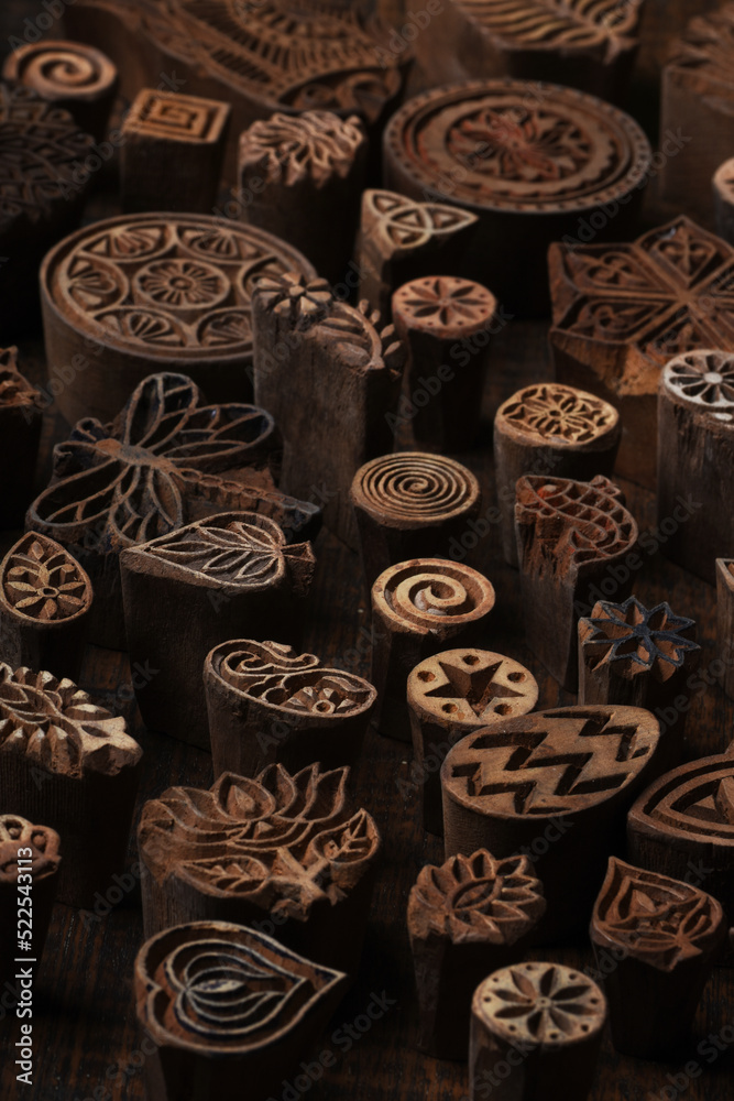 1177.Mixed traditional Indian wood block pattern for textile printing