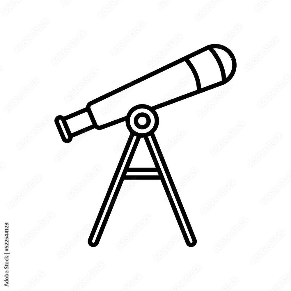 Telescope icon. icon related to education. line icon style. Simple design editable Telescope icon. icon related to education. line icon style. Simple design editable