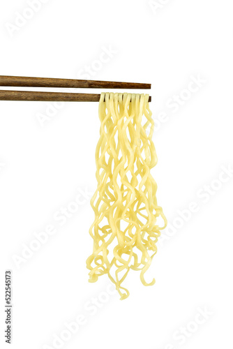 Konstfotografi instant noodles chopsticks isolated on white background with clipping path