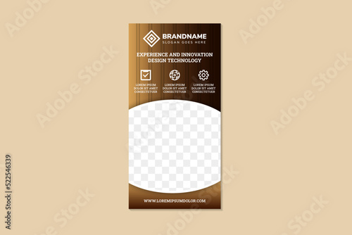 Roll up banner vertical template design, for brochure, business, flyer, infographics. modern x-banner and flag banners advertising. vector illustration. space for photo collage and text. 