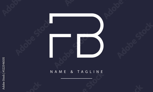 Alphabet letter icon logo FB