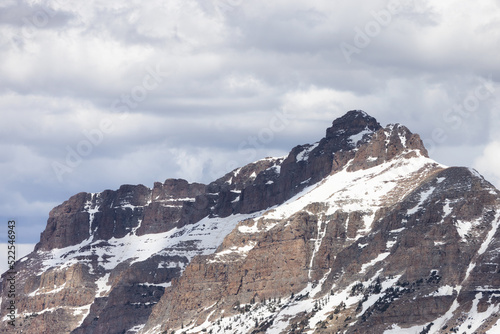 Rugged Mountains with snow in Amercian Landscape. Spring Season. Hanna, Utah. United States. Nature Background.