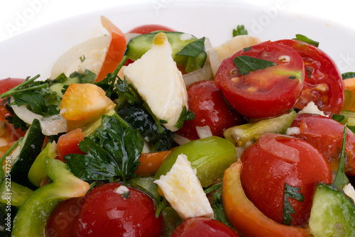 salad with tomatoes and mozzarella cheese