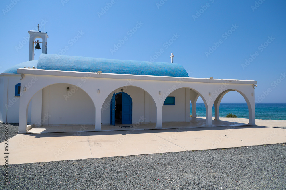 The small chapel of Agia Thekla is built between the municipalities of Agia Napa and Sotiras. Landmark of the Republic of Cyprus