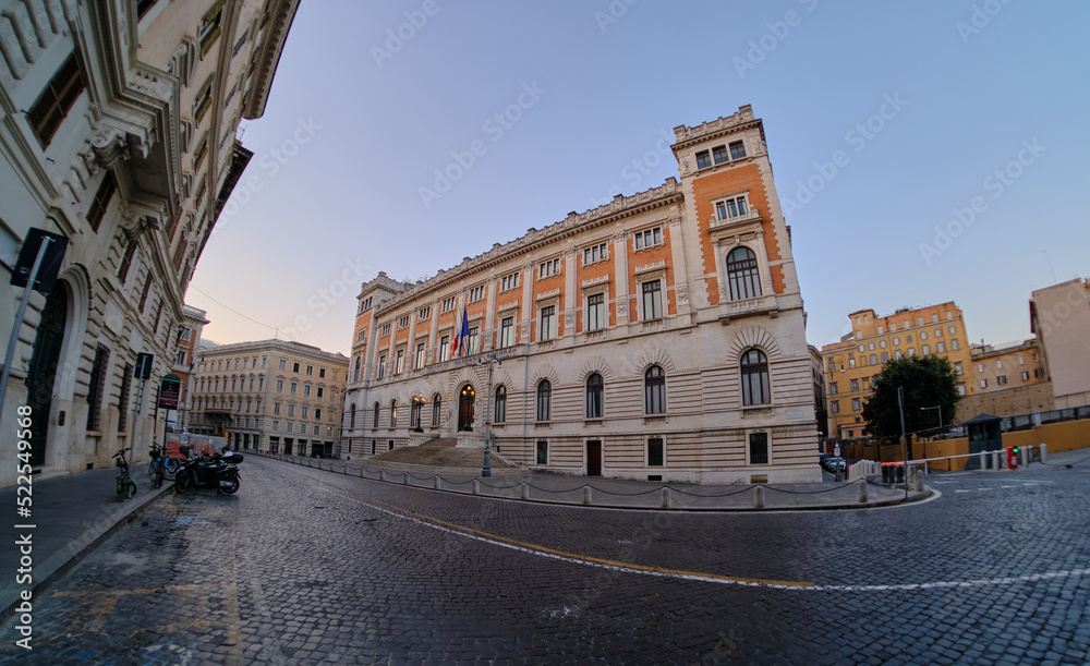 Piazza del Parlamento, Palazzo Montecitorio, seat of the Italian Parliament in Rome
