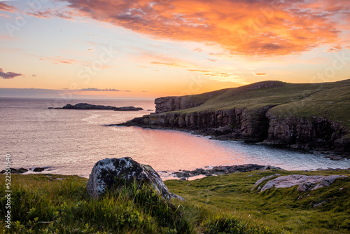 Sunset on the coast, Scottish Highlands