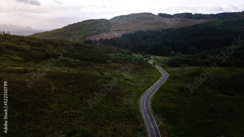 Drone view of the Scottish Highlands