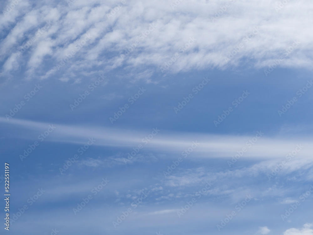 Blue sky with clouds. White clouds in a blue sky. Sky clear beauty atmosphere summer day