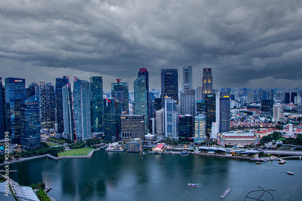 Naklejka premium city skyline of Singapore