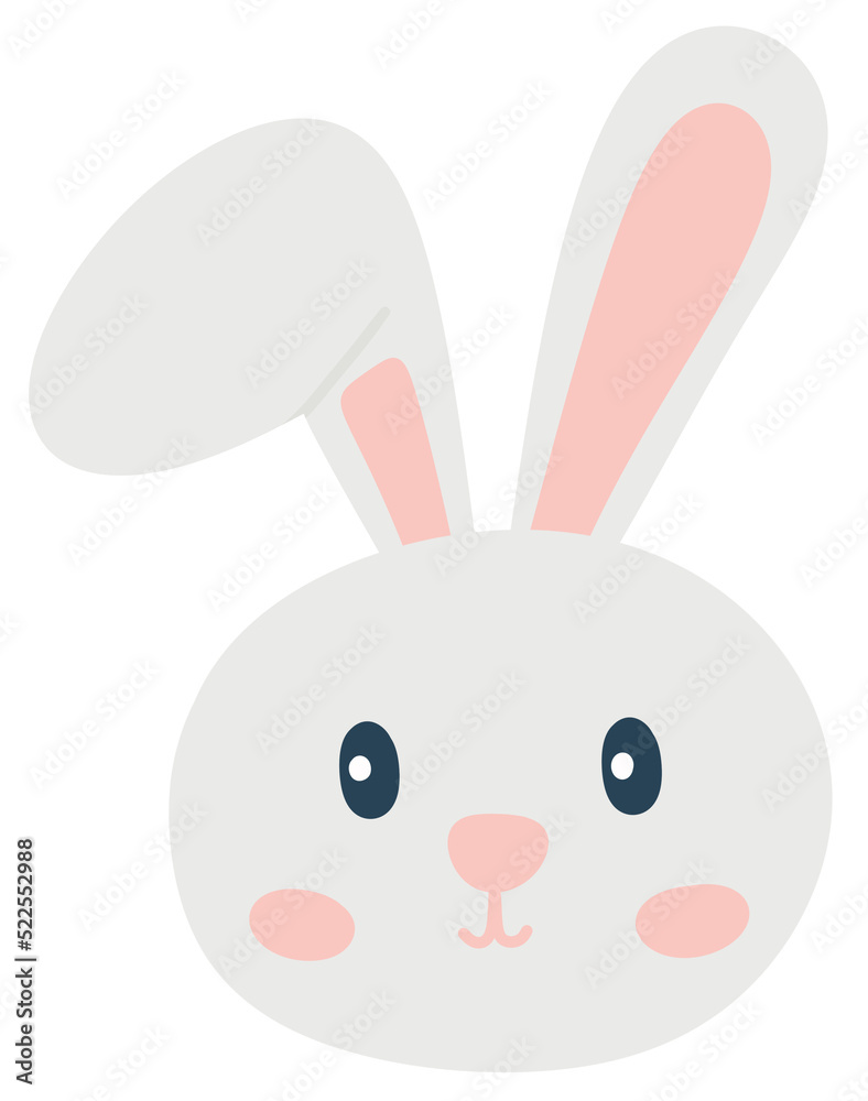 Rabbit bunny head face round icon cute cartoon Rabbit bunny head face round icon cute cartoon