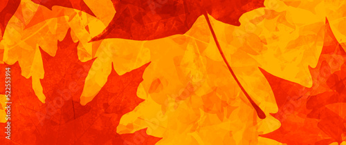 Autumn vector art background with maple leaves. Hand drawn fall wallpaper design for cards, flyers, poster, banner, cover design, sticker and invitation cards. September illustration. Back to school.	