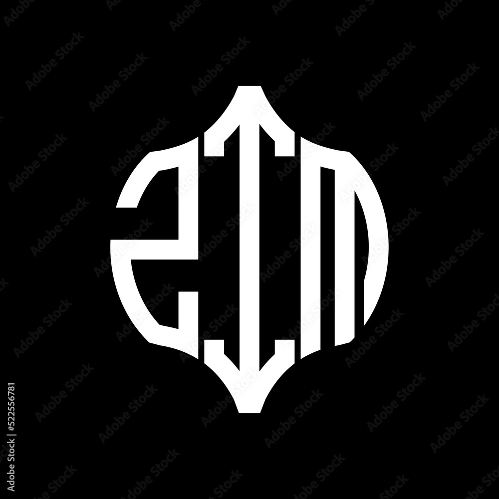 ZIM letter logo. ZIM best black background vector image. ZIM Monogram logo design for entrepreneur and business.
 - obrazy, fototapety, plakaty 