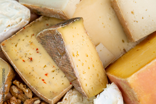 Various cheese types photo