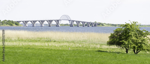 The road connection between the islands of Zealand and Møn in Denmark