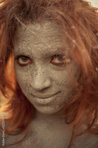 portrait of a wild primitive woman, shaman, sorceress, hunter © Tatiana
